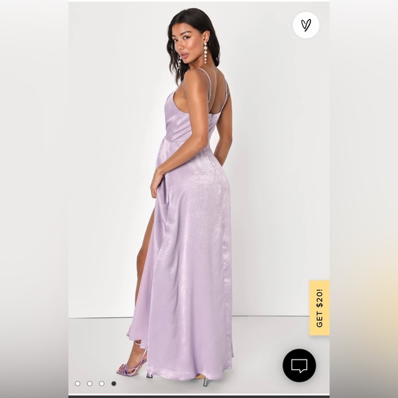 Constantine Lavender Satin Maxi Dress - Picture 4 of 5